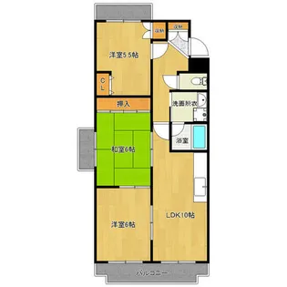 パレスロゼ【6階】の間取り