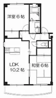 シルクヴェールフジ A棟【2階】の間取り