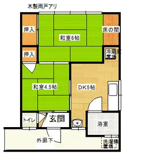 福岡県北九州市門司区黒川西1丁目【アパート】の間取り