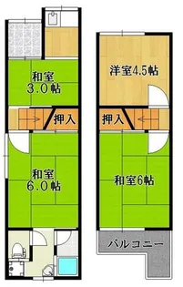 大阪府守口市大久保町2丁目【一戸建】の間取り