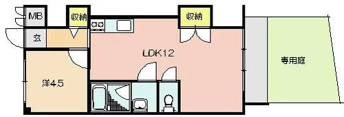 メゾン富雄【1階】の間取り
