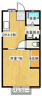 えぼしハイツB【107号室】の間取り