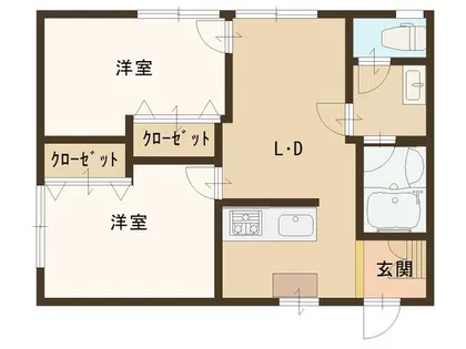 サンライフ大内野【101号室】の間取り