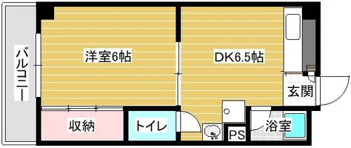 モリハイム菅原Ⅱ【402号室】の間取り