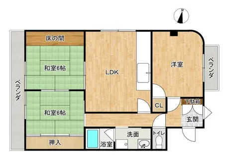 ユーキマンション【2階】の間取り