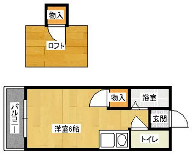 ウイング若園B棟【2階】の間取り
