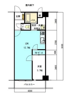 やまびこハイツ Part2【9階】の間取り
