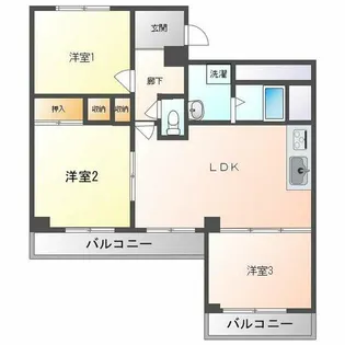 グランドール千里【3階】の間取り