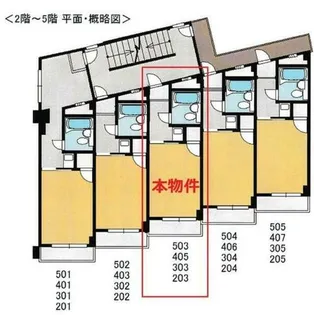 ヤマサマンション【503号室】の間取り