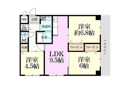 ネオハイツ南堀江【10階】の間取り