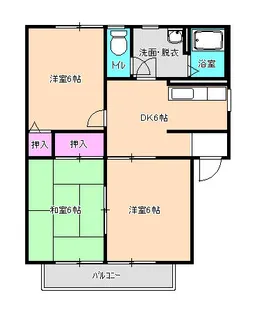 ニューフィールドN【203号室】の間取り