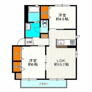 グランシード住吉【B202号室】の間取り