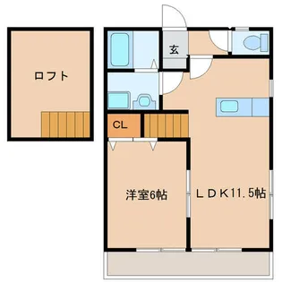 グランリンク【206号室】の間取り