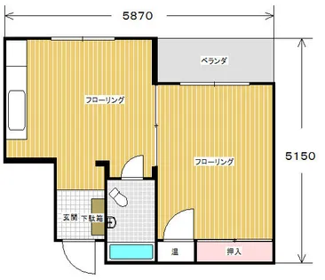 コーポ司【205号室】の間取り