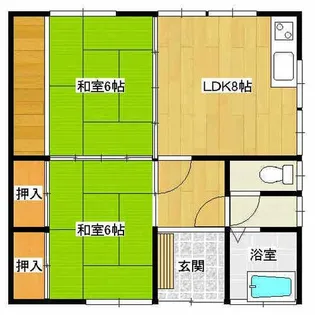 通町荻野ハイツ【A-2号室】の間取り