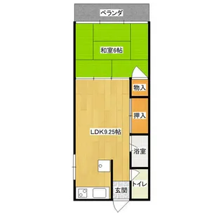 福岡県大牟田市船津町【アパート】の間取り