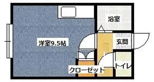 フローラルハイムB【1F号室】の間取り