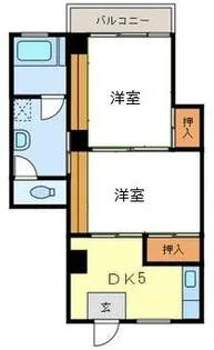 観音ビル【3B号室】の間取り