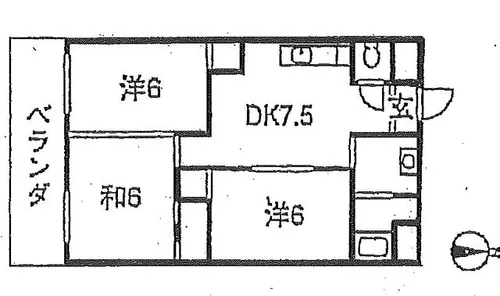 花村ビル【305号室】の間取り