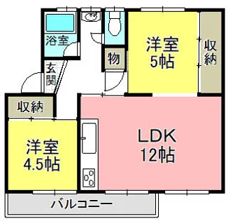 浅香山住宅13棟【4階】の間取り