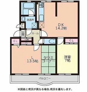 ローレルハイツ三木【3号室】の間取り