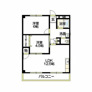 シャトレ北川【2階】の間取り