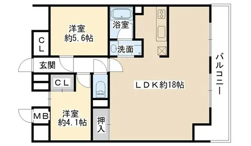 APAガーデンコートザビエルパーク【5階】の間取り