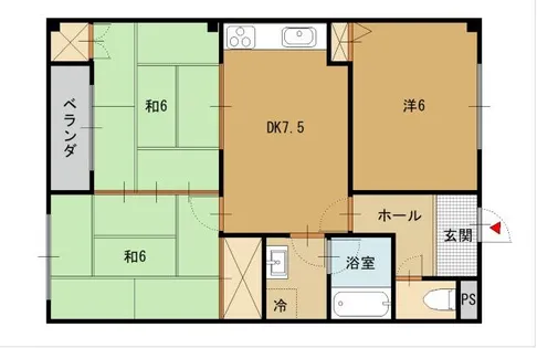 京都府舞鶴市溝尻町【マンション】の間取り