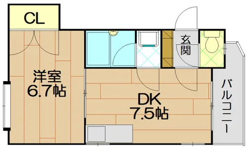 プリシード魚崎【4階】の間取り