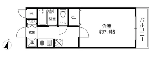 プリオール三宮【5階】の間取り