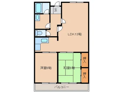 愛知県海部郡大治町大字花常字東屋敷【マンション】の間取り