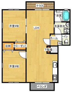 福岡県飯塚市大分【アパート】の間取り