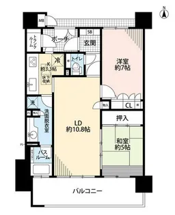 サーパス市駅前【13階】の間取り