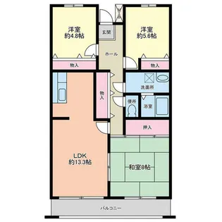 北九州市住宅供給公社 ルワージュ企救丘【1号室】の間取り