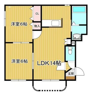 パーチェ宮の森【201号室】の間取り