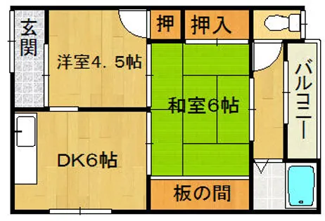 野口文化【1F号室】の間取り