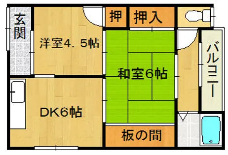 野口文化【1F号室】の間取り