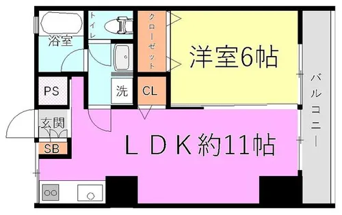 ユースクエアプラス雲雀丘花屋敷【3階】の間取り