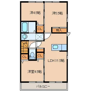福岡県柳川市東蒲池【アパート】の間取り