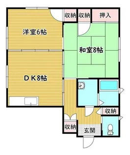 福岡県北九州市小倉南区湯川新町2丁目【アパート】の間取り