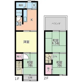 和歌山県海南市名高【アパート】の間取り