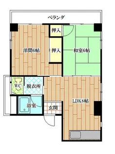 七条ハウス【202号室】の間取り