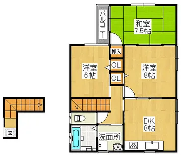 京都府宇治市莵道平町【アパート】の間取り