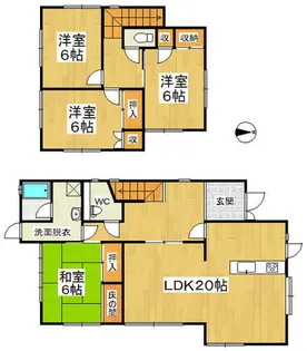 京都府宇治市五ケ庄広岡谷【一戸建】の間取り