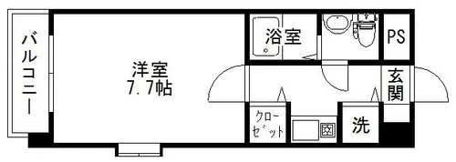 オネスティ高宮【505号室】の間取り