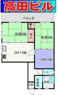 高田ビル【401号室】の間取り