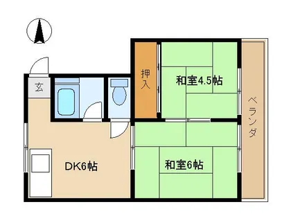 コーポ藤本【2階】の間取り