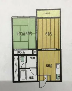 サンコーポ蔵子 B棟【2階】の間取り