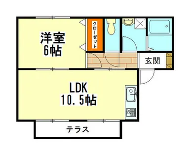 兵庫県伊丹市西野6丁目【アパート】の間取り