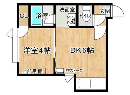 グロリア南郷【105号室】の間取り